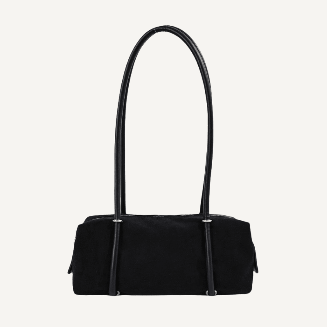 The Clara Suede Baguette Bag - Bari Studio