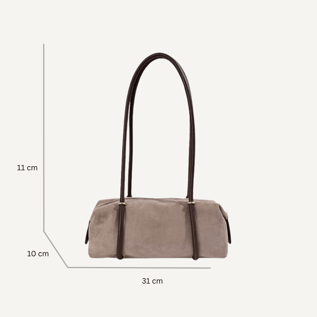 The Clara Suede Baguette Bag - Bari Studio