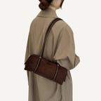 The Clara Suede Baguette Bag - Bari Studio