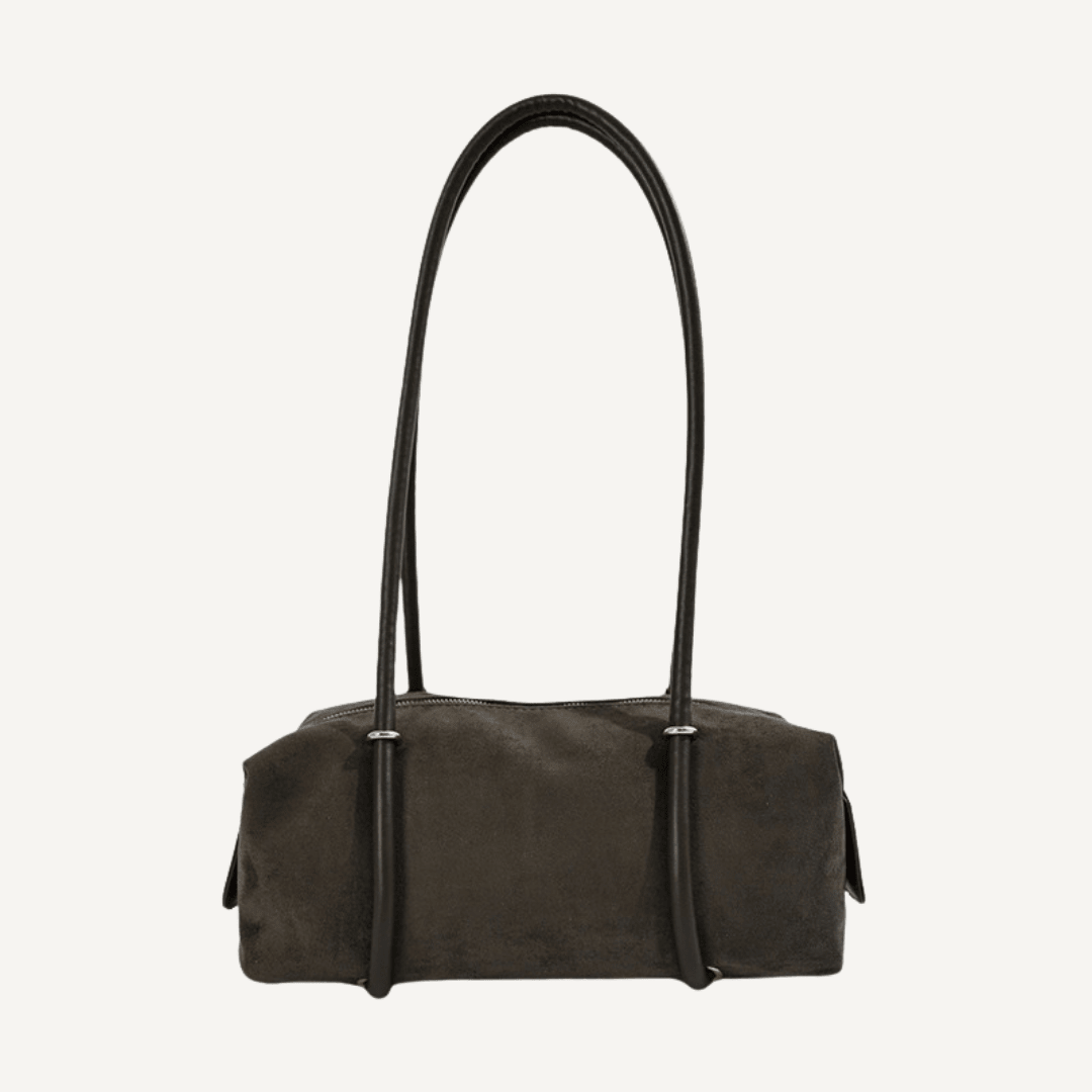 The Clara Suede Baguette Bag - Bari Studio