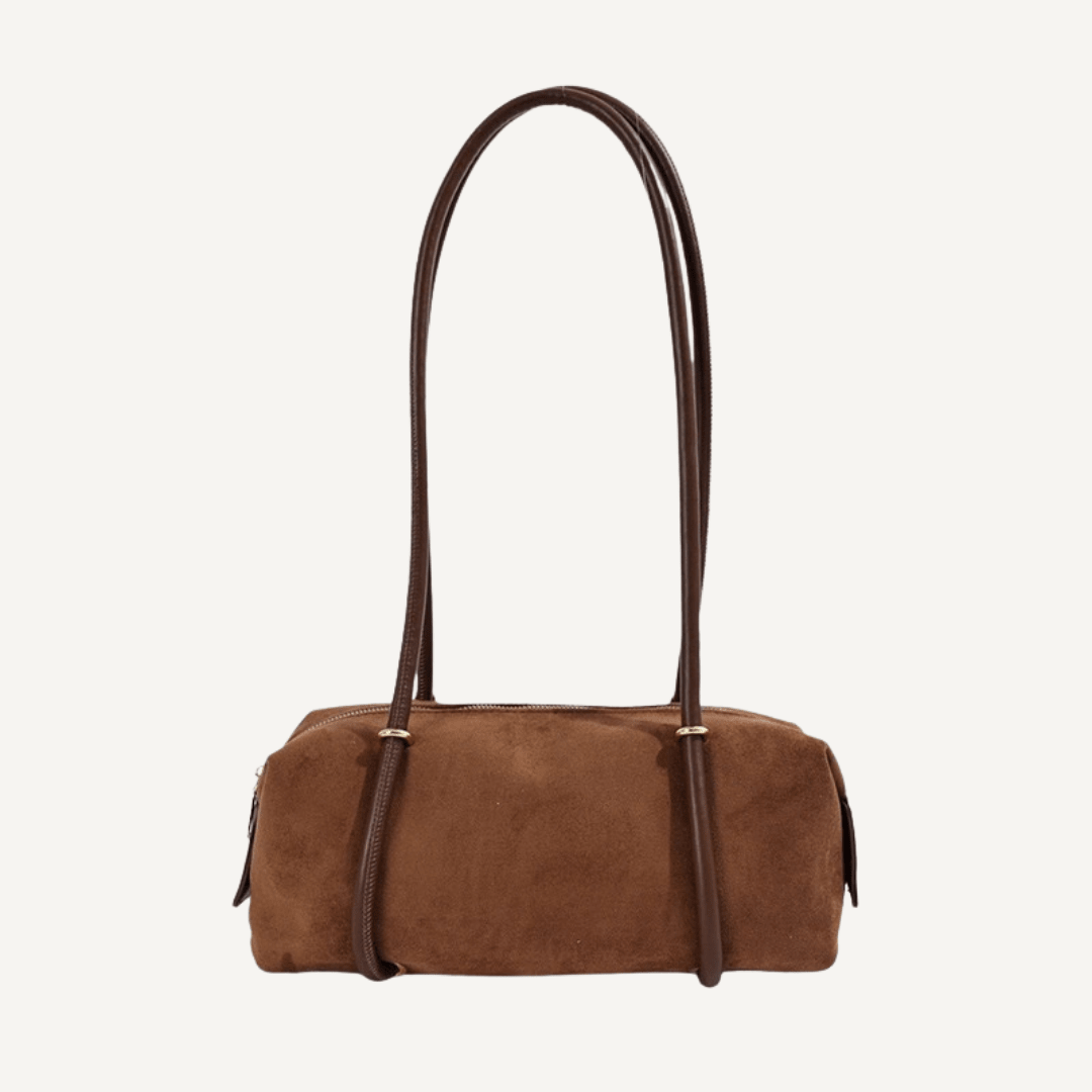 The Clara Suede Baguette Bag - Bari Studio